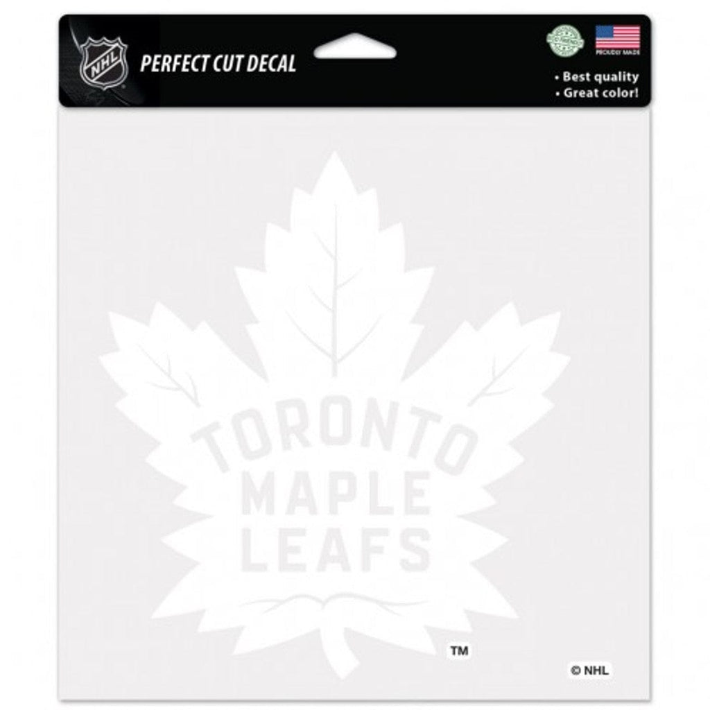Decal 8x8 Perfect Cut White Toronto Maple Leafs Decal 8x8 Perfect Cut White 032085296177