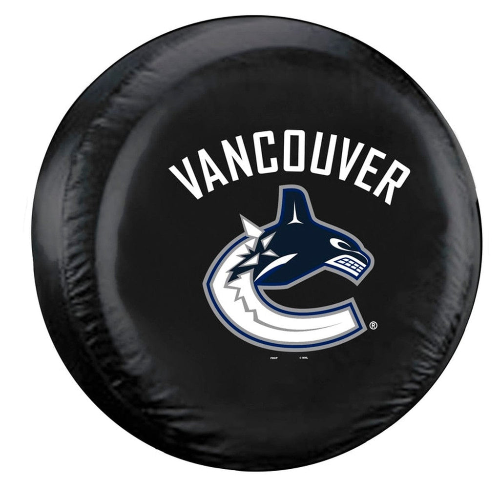 Vancouver Canucks Vancouver Canucks Tire Cover Standard Size Black CO 023245884266