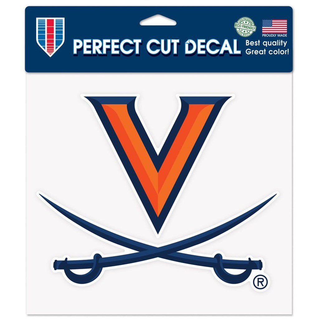 Decal 8x8 Perfect Cut Color Virginia Cavaliers Decal 8x8 Die Cut Color 032085957528