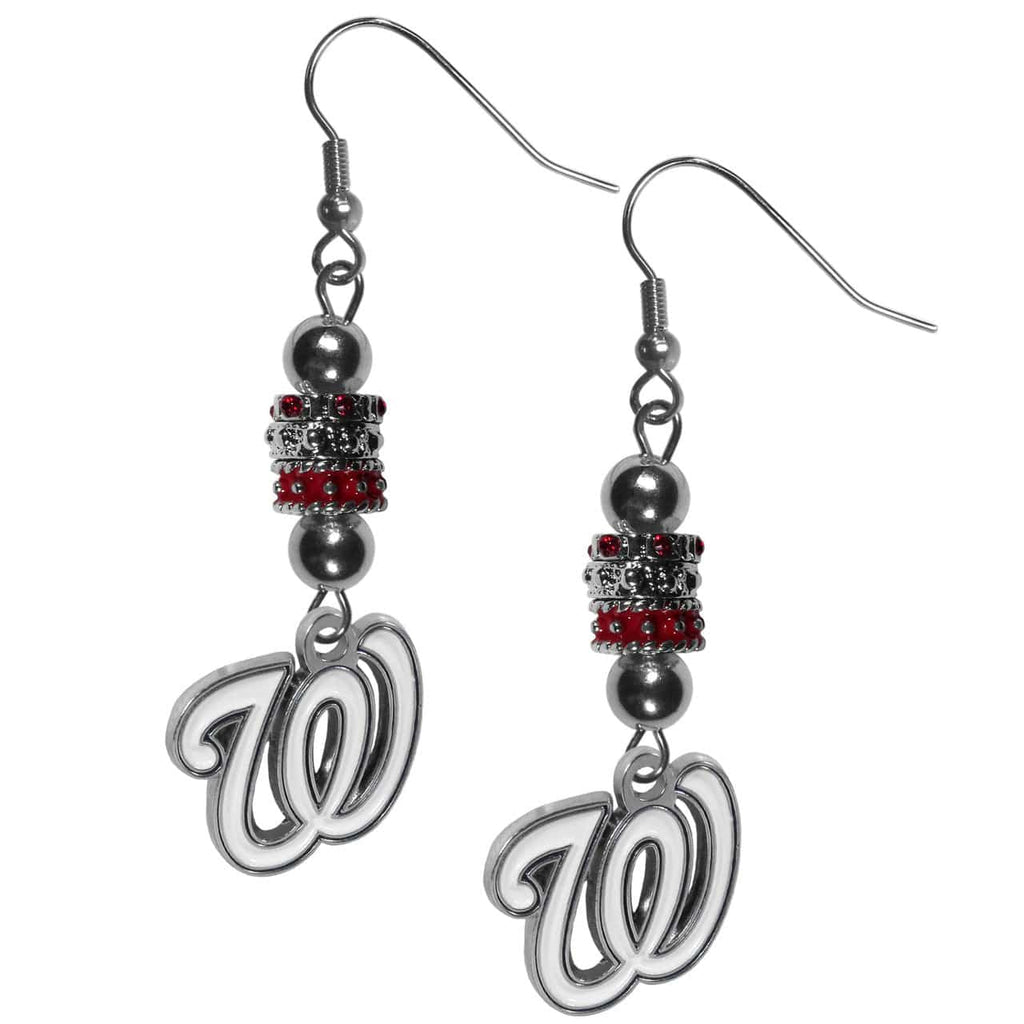 Washington Nationals Washington Nationals Earrings Fish Hook Post Euro Style CO 754603680496