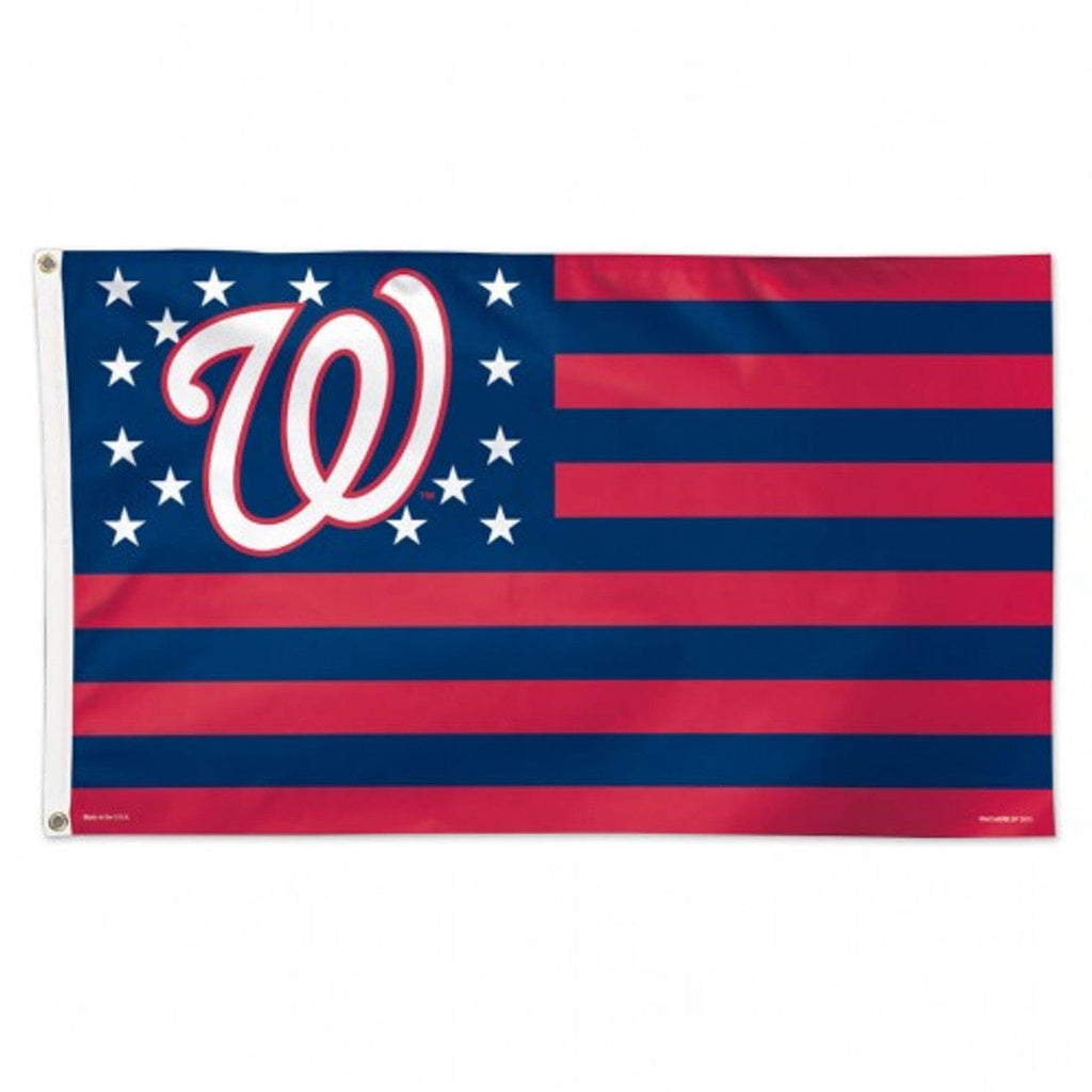 Flag 3x5 Washington Nationals Flag 3x5 Deluxe Style Stars and Stripes Design - Special Order 032085027184