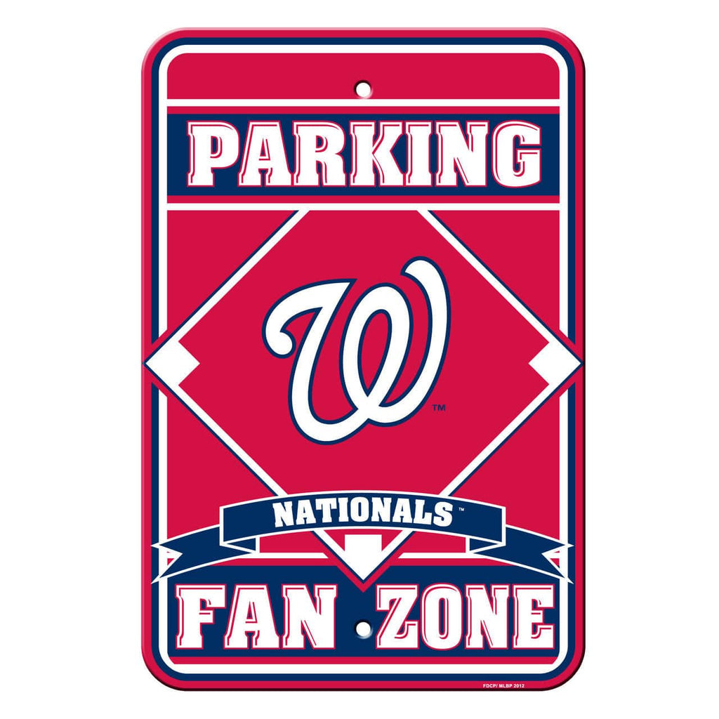 Washington Nationals Washington Nationals Sign 12x18 Plastic Fan Zone Parking Style CO 023245622202