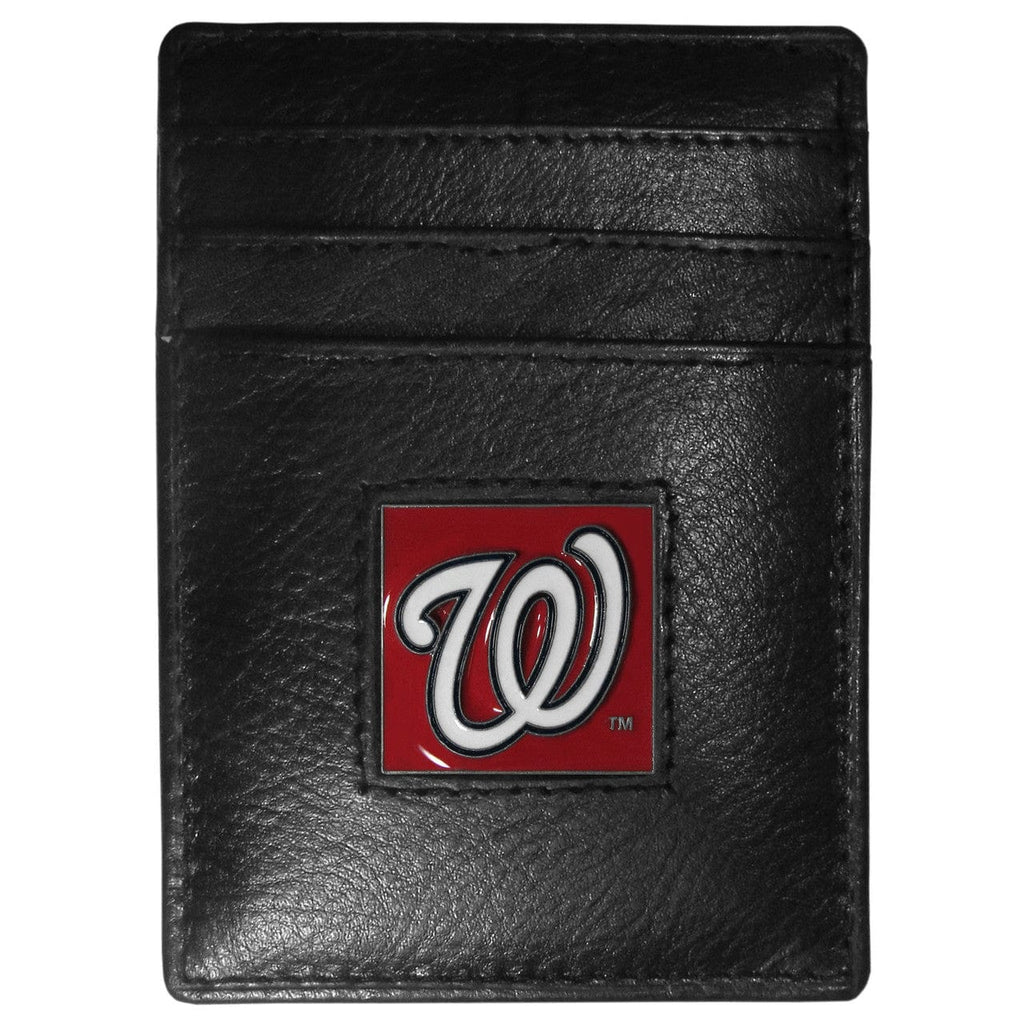 Washington Nationals Washington Nationals Wallet Leather Money Clip Card Holder CO 754603305474
