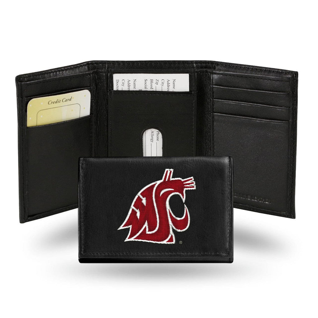 Pending Image Upload Washington State Cougars Wallet Trifold Leather Embroidered Special Order 024994235477