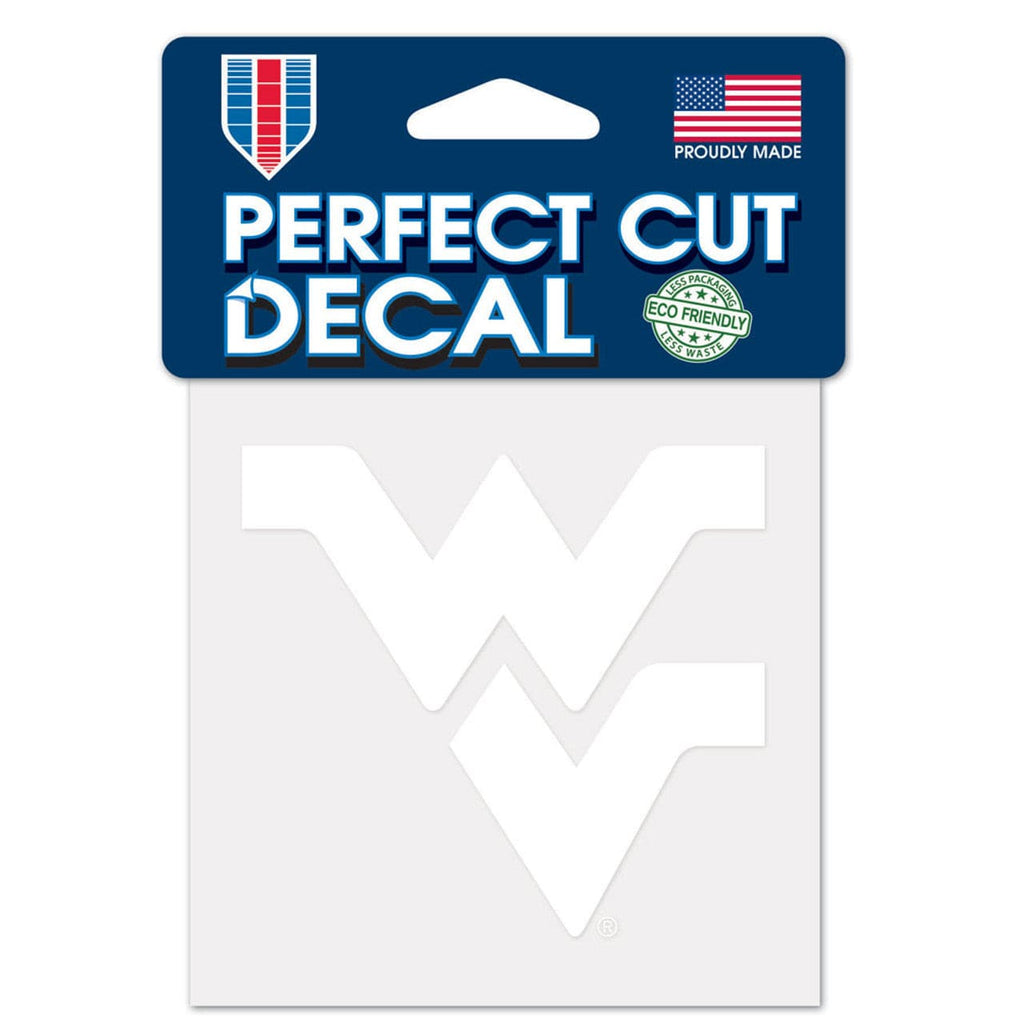 Decal 4x4 Perfect Cut White West Virginia Mountaineers Decal 4x4 Perfect Cut White 032085061928