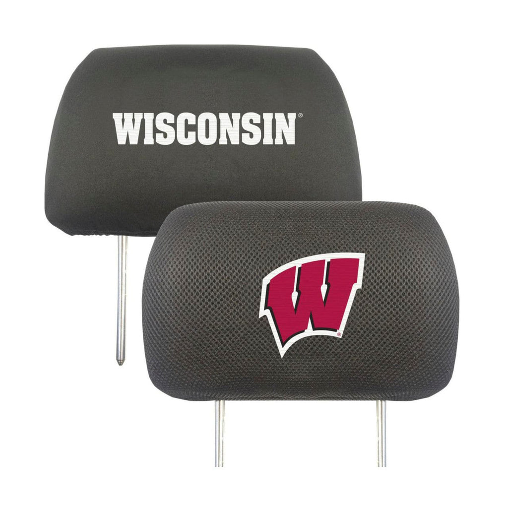 Auto Headrest Covers Wisconsin Badgers Headrest Covers FanMats 842989026042
