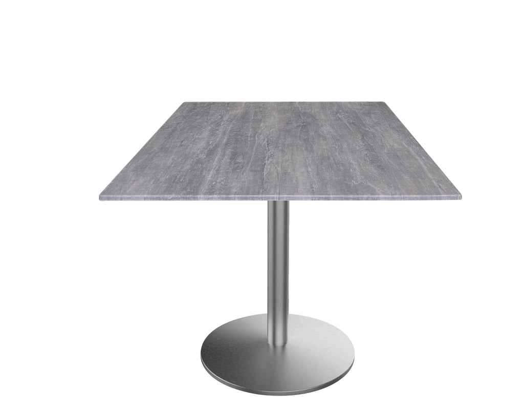 30" Tall OD214 Indoor/Outdoor All-Season Table with 32" x 32" Square Greystone Top OD214-2230SSODS32SQGryStn