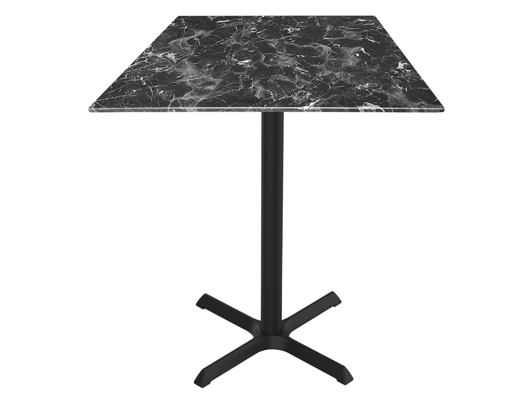 36" Tall OD211 Indoor/Outdoor All-Season Table with 32" x 32" Square Black Marble Top OD211-3036BWODS32SQBM