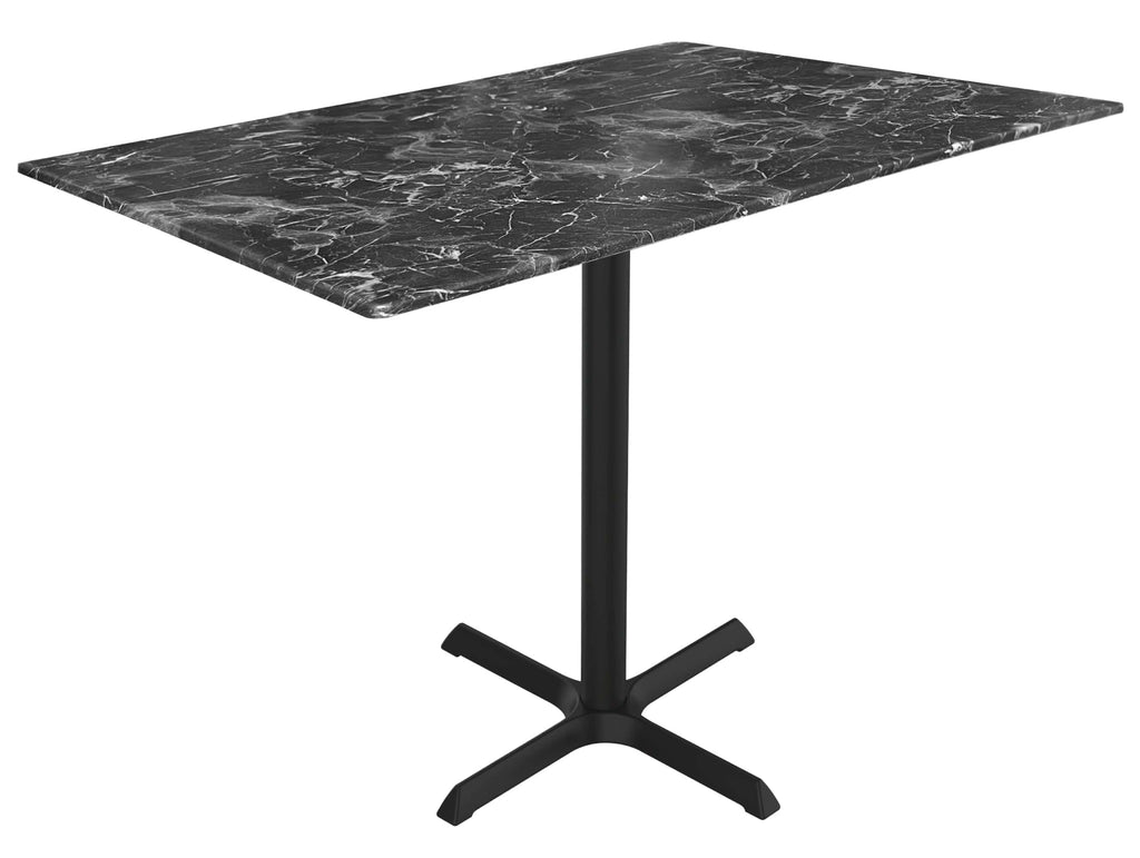 36" Tall OD211 Indoor/Outdoor All-Season Table with 32" x 48" Black Marble Top OD211-3036BWODS3248BM