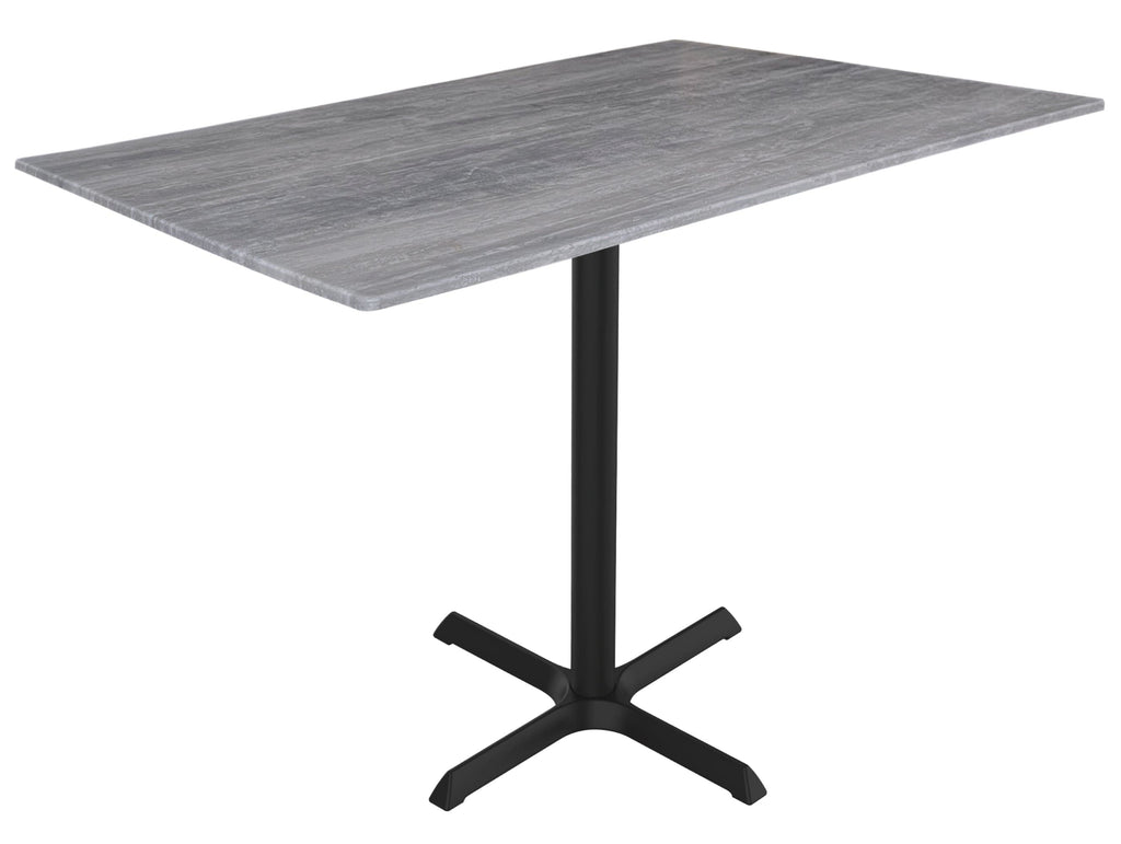 36" Tall OD211 Indoor/Outdoor All-Season Table with 32" x 48" Greystone Top OD211-3036BWODS3248GryStn