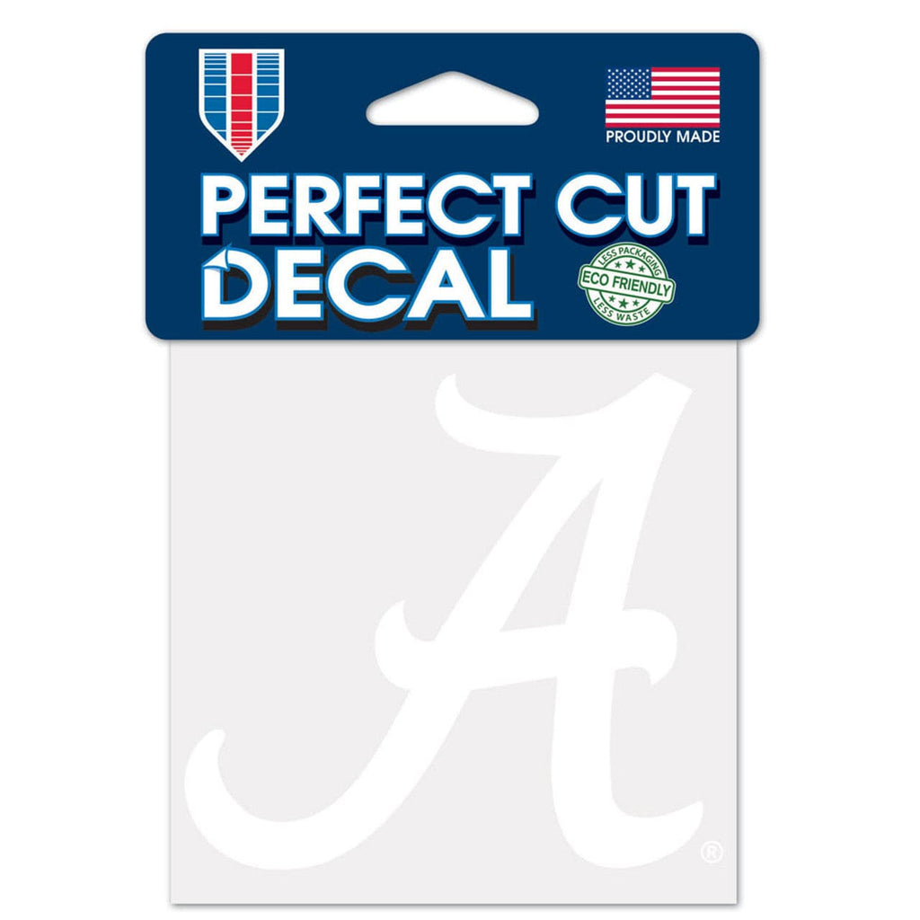 Decal 4x4 Perfect Cut White Alabama Crimson Tide Decal 4x4 Perfect Cut White 032085940001