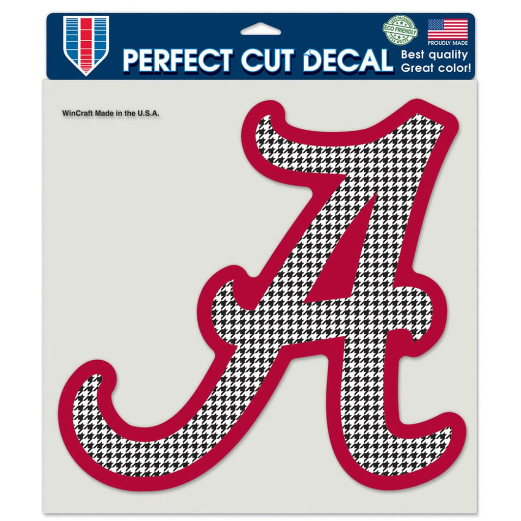 Decal 8x8 Perfect Cut Color Alabama Crimson Tide��Decal 8x8 Perfect Cut Color Houndstooth Design 032085704047