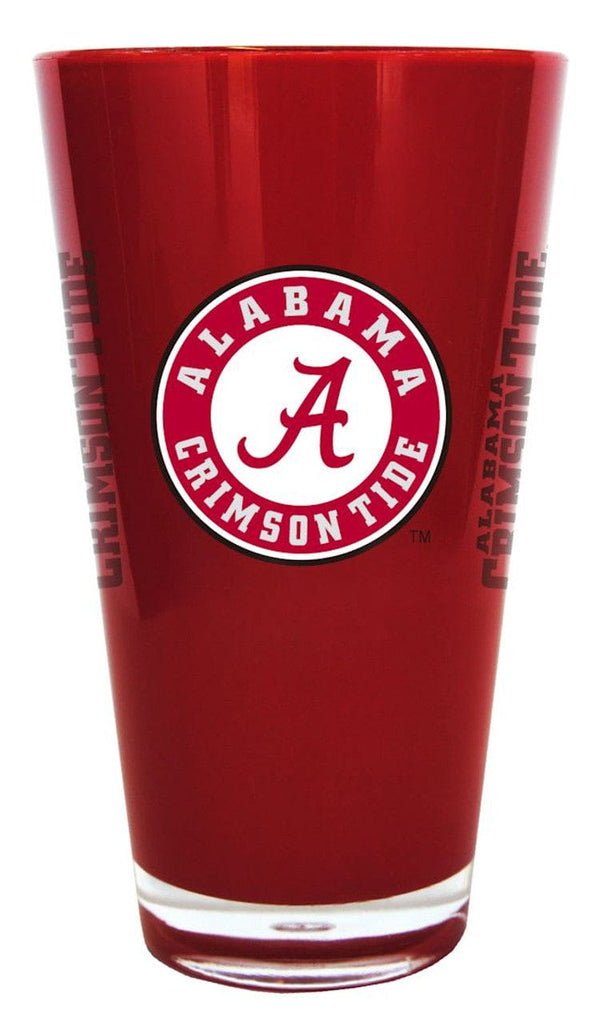 Alabama Crimson Tide Alabama Crimson Tide Glass 20oz Pint Plastic Insulated CO 846757189489