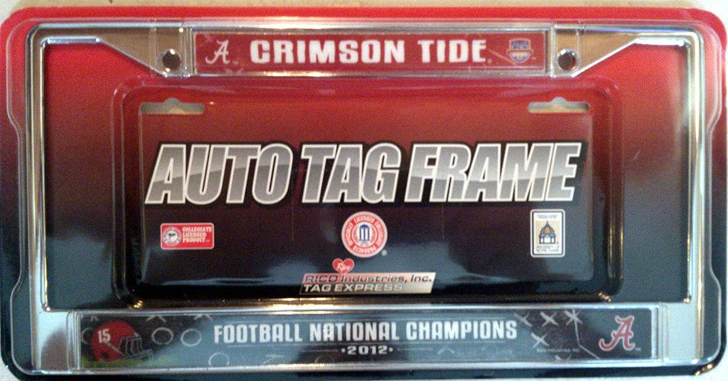 Alabama Crimson Tide Alabama Crimson Tide License Plate Frame Chrome 2012 National Champ 094746746254