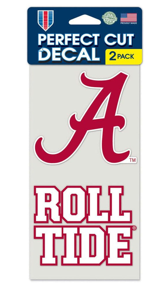 Decal 4x4 Perfect Cut Set of 2 Alabama Crimson Tide Set of 2 Die Cut Decals 032085407115