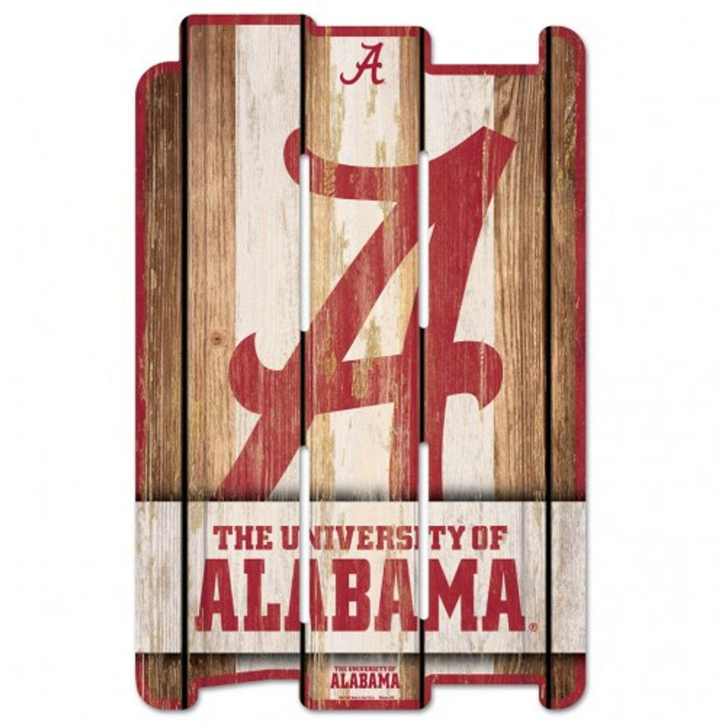 Sign 11x17 Fence Alabama Crimson Tide Sign 11x17 Wood Fence Style 032085098436