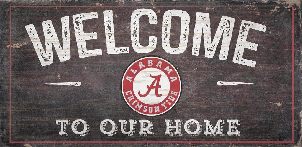 Sign 6x12 Welcome To Our Home Alabama Crimson Tide Sign Wood 6x12 Welcome To Our Home Design - Special Order 878460048616
