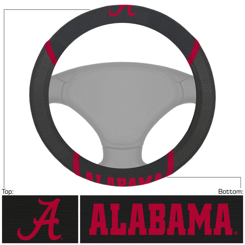 Steering Wheel Covers Mesh Alabama Crimson Tide Steering Wheel Cover Mesh/Stitched 842989048044