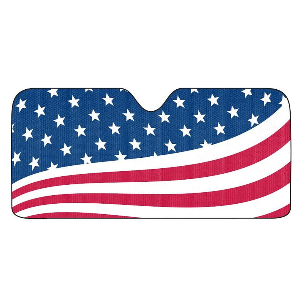 Auto Sun Shade American Flag Auto Sun Shade 681620847017