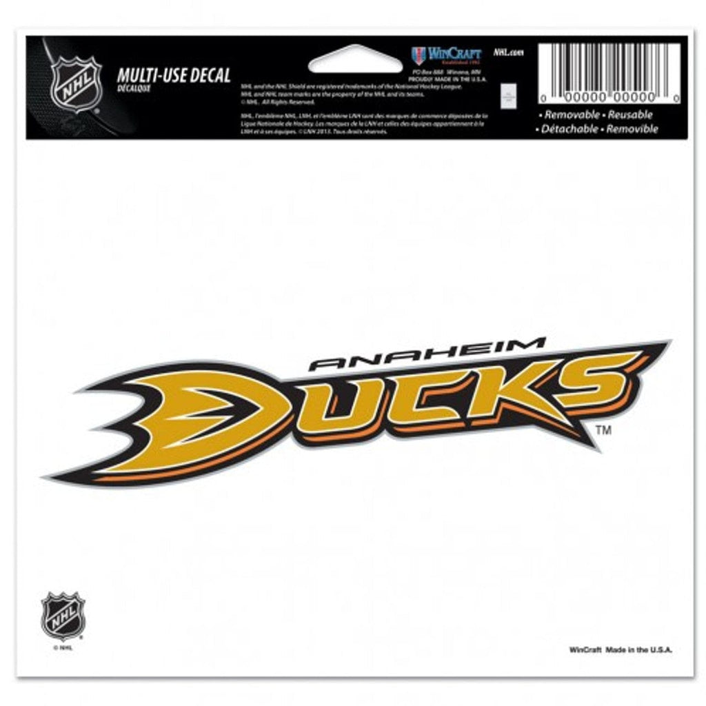 Decal 5x6 Multi Use Color Anaheim Ducks Decal 5x6 Ultra Color 032085205308