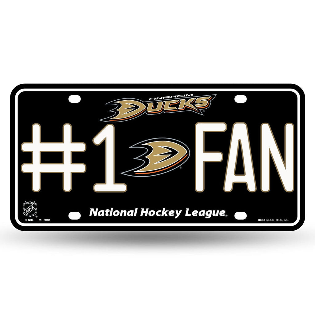 License Plate #1 Fan Anaheim Ducks License Plate #1 Fan - Special Order 094746302535