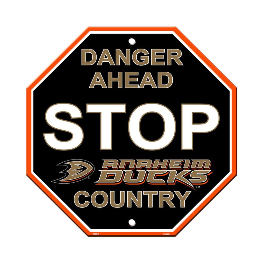 Anaheim Ducks Anaheim Ducks Sign 12x12 Plastic Stop Style CO 023245805209