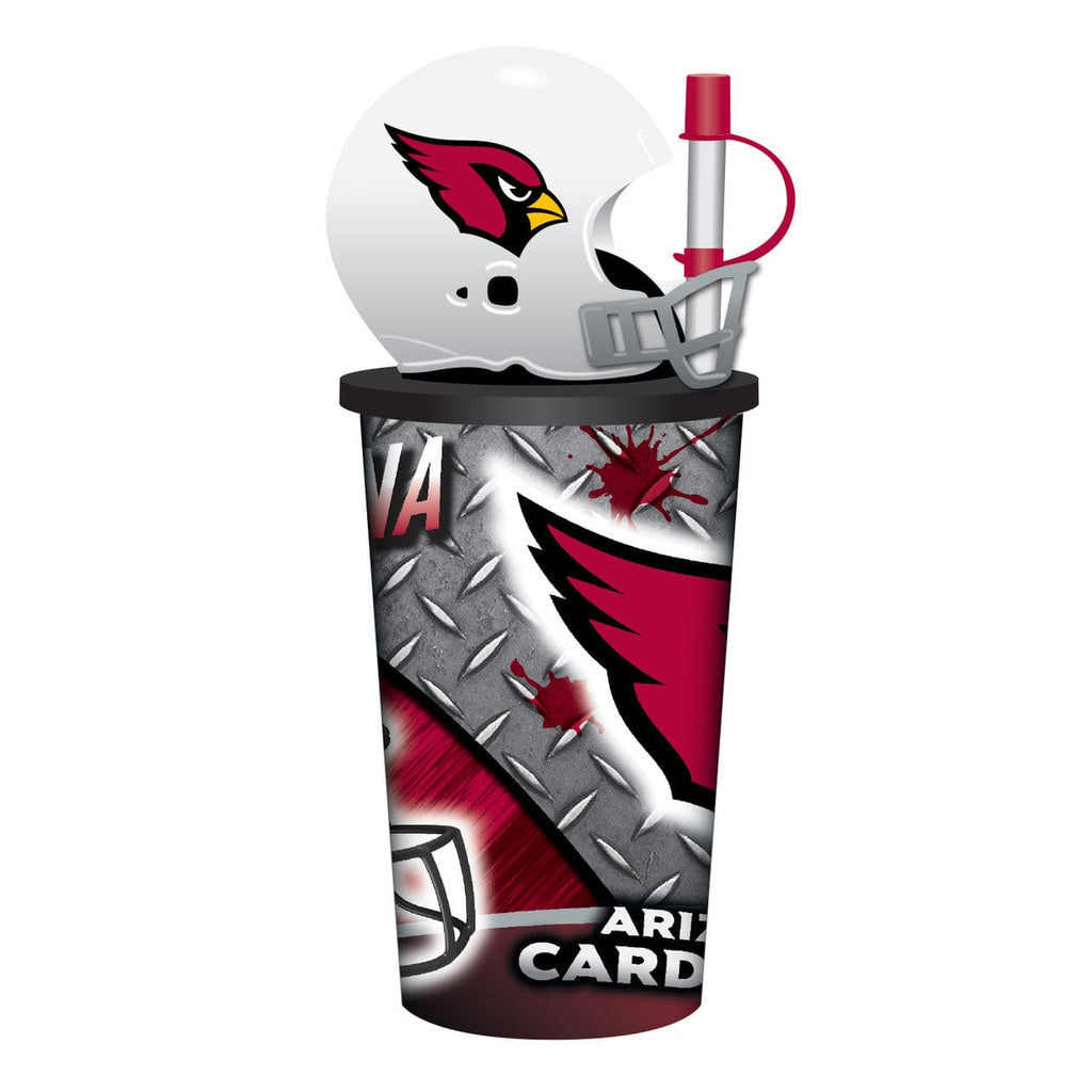 Helmet Cups Arizona Cardinals Helmet Cup 32oz Plastic with Straw 194688082219