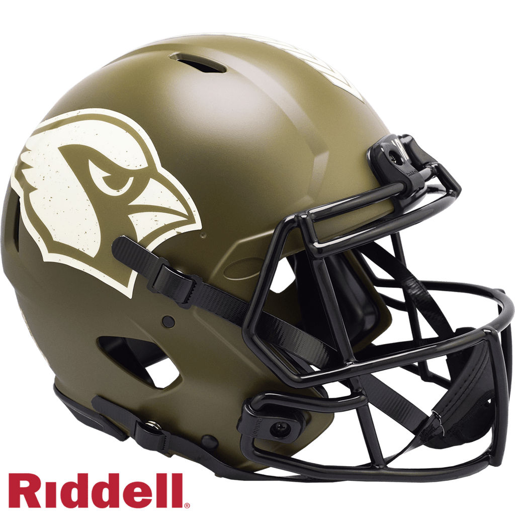 Salute to Service Helmets Arizona Cardinals Helmet Riddell Authentic Full Size Speed Style Salute To Service 095855632346