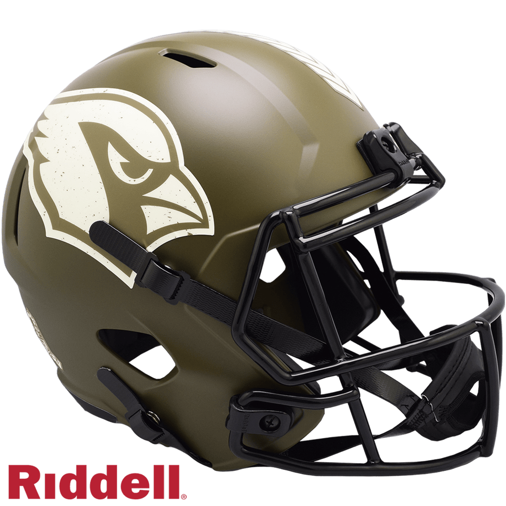 Salute to Service Helmets Arizona Cardinals Helmet Riddell Replica Full Size Speed Style Salute To Service 095855632681