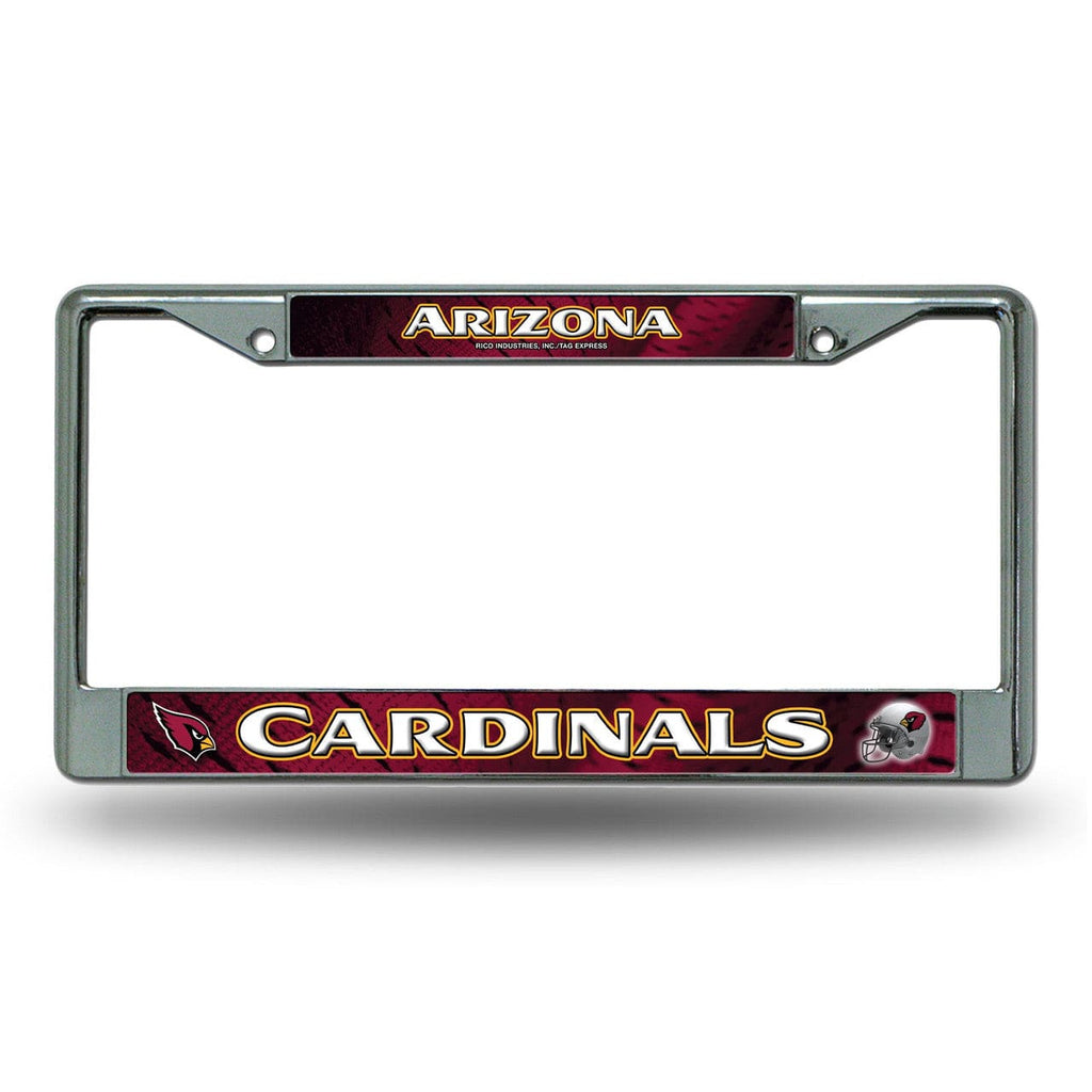 License Frame Chrome Arizona Cardinals License Plate Frame Chrome Printed Insert 611407026502