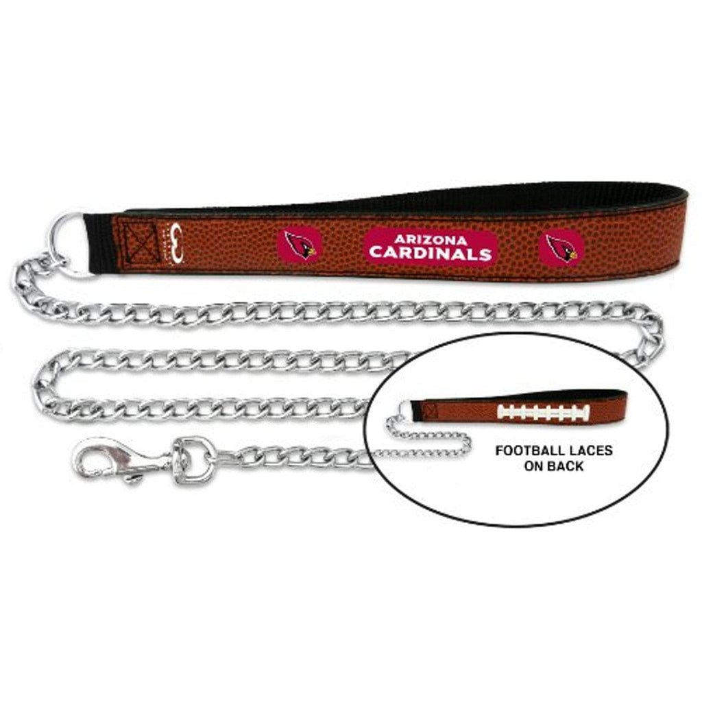 Arizona Cardinals Arizona Cardinals Pet Leash Leather Chain Football Size Large CO 844214059948