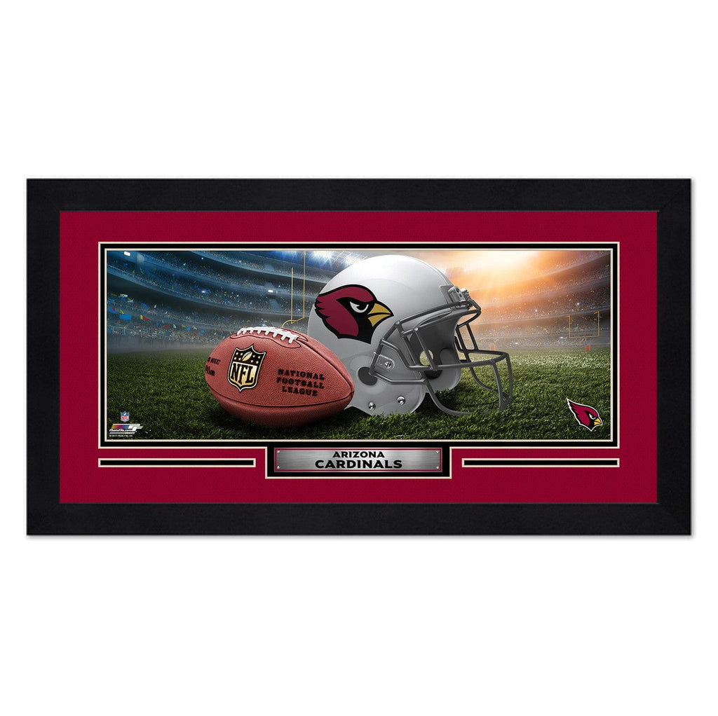 Print 13x7 Framed Arizona Cardinals Print 13x7 Framed Helmet in Stadium Design 090363993798