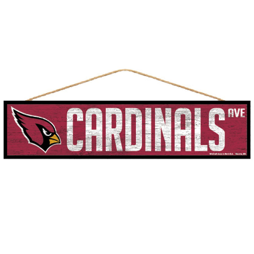 Sign 4x17 Avenue Arizona Cardinals Sign 4x17 Wood Avenue Design 032085928009