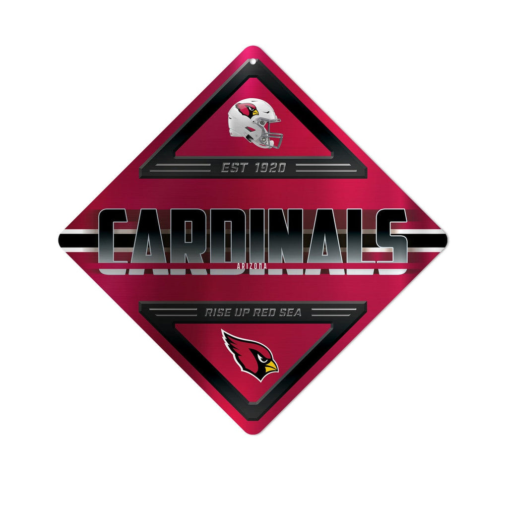 Sign 12x12 Metal Arizona Cardinals Sign Metal Diamond Shape 611407462294