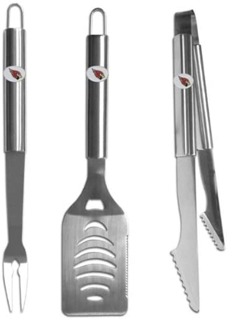 Grilling Utensils Arizona Cardinals Utensil Set Grilling BBQ Stainless Steel 3 Piece 754603134272