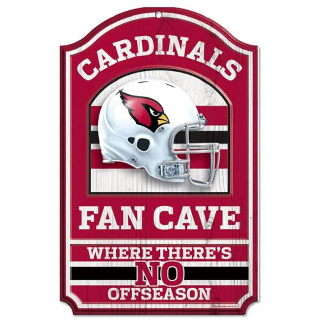 Sign 11x17 Fan Cave Arizona Cardinals Wood Sign - 11"x17" Fan Cave Design 032085052728