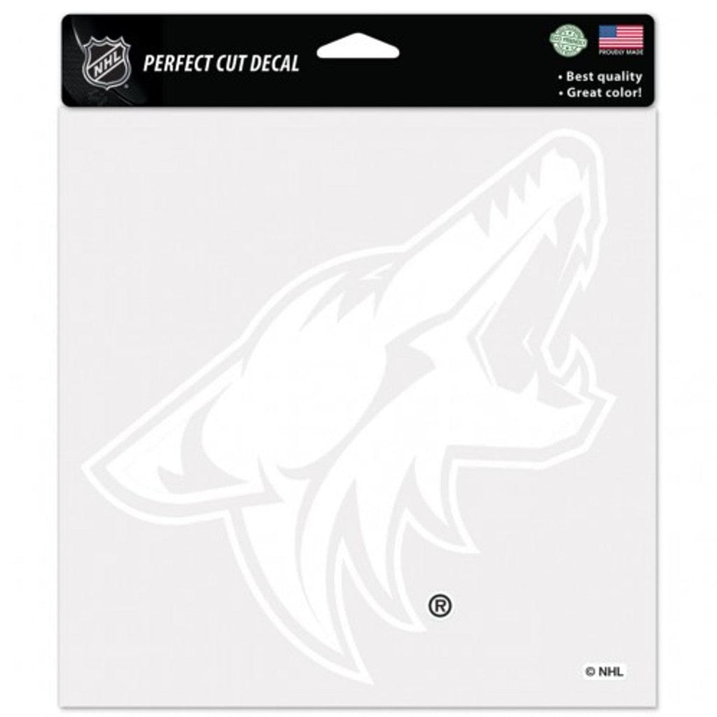 Decal 8x8 Perfect Cut White Arizona Coyotes Decal 8x8 Perfect Cut White - Special Order 032085295644