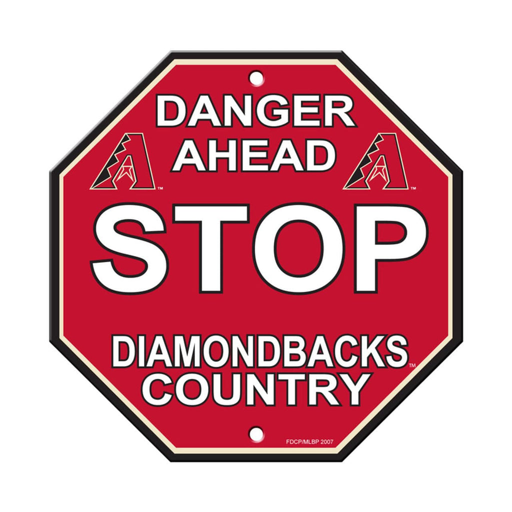 Arizona Diamondbacks Arizona Diamondbacks Sign 12x12 Plastic Stop Style CO 023245605298