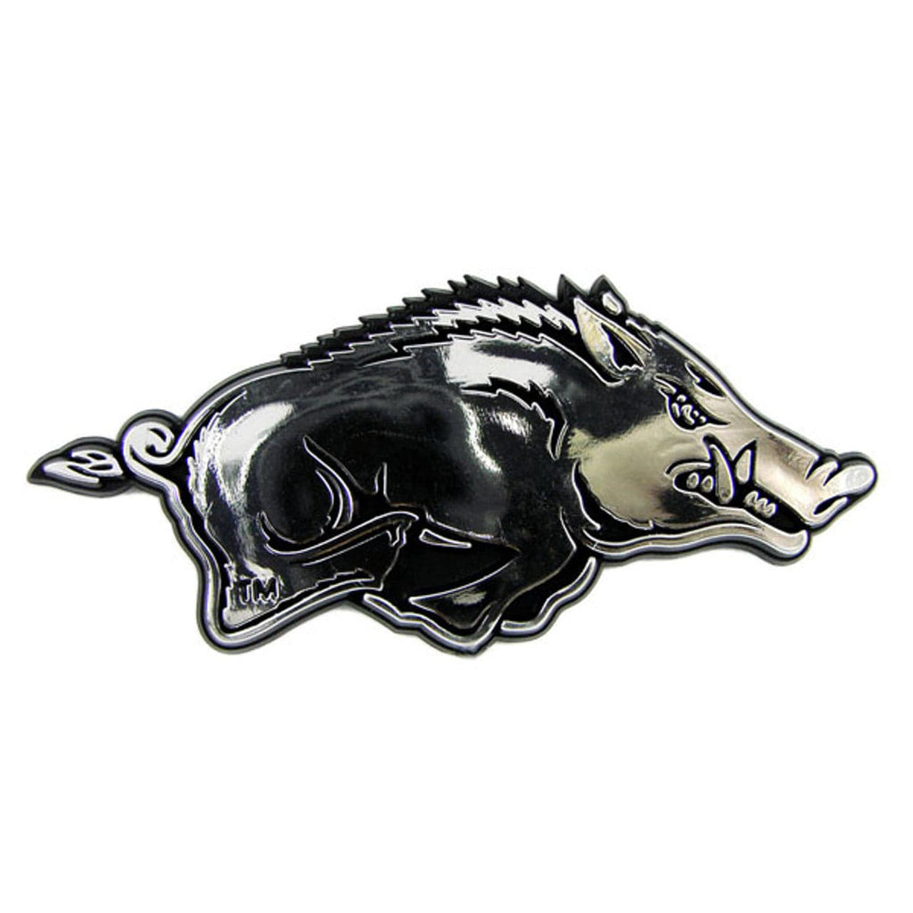 Auto Emblem Chrome Arkansas Razorbacks Auto Emblem - Silver 681620010220