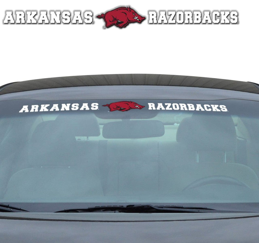 Decal 35x4 Windshield Style Arkansas Razorbacks Decal 35x4 Windshield 681620807103