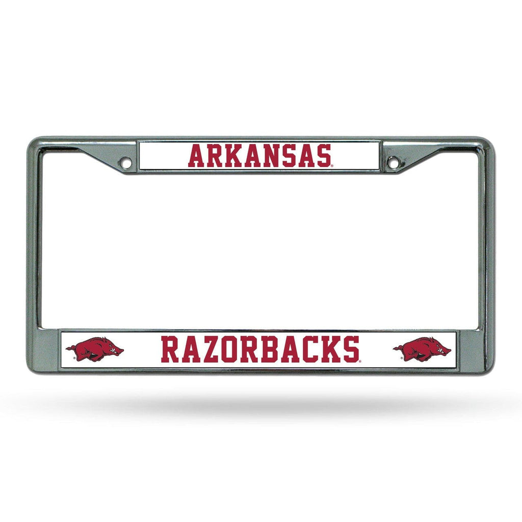 License Frame Chrome Arkansas Razorbacks License Plate Frame Chrome 094746243616