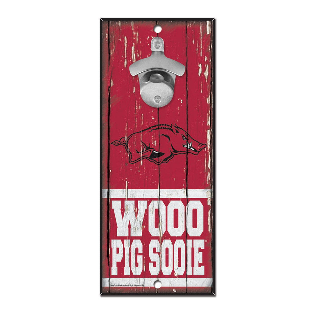 Sign 5x11 Bottle Opener Arkansas Razorbacks Sign Wood 5x11 Bottle Opener - Special Order 032085564313