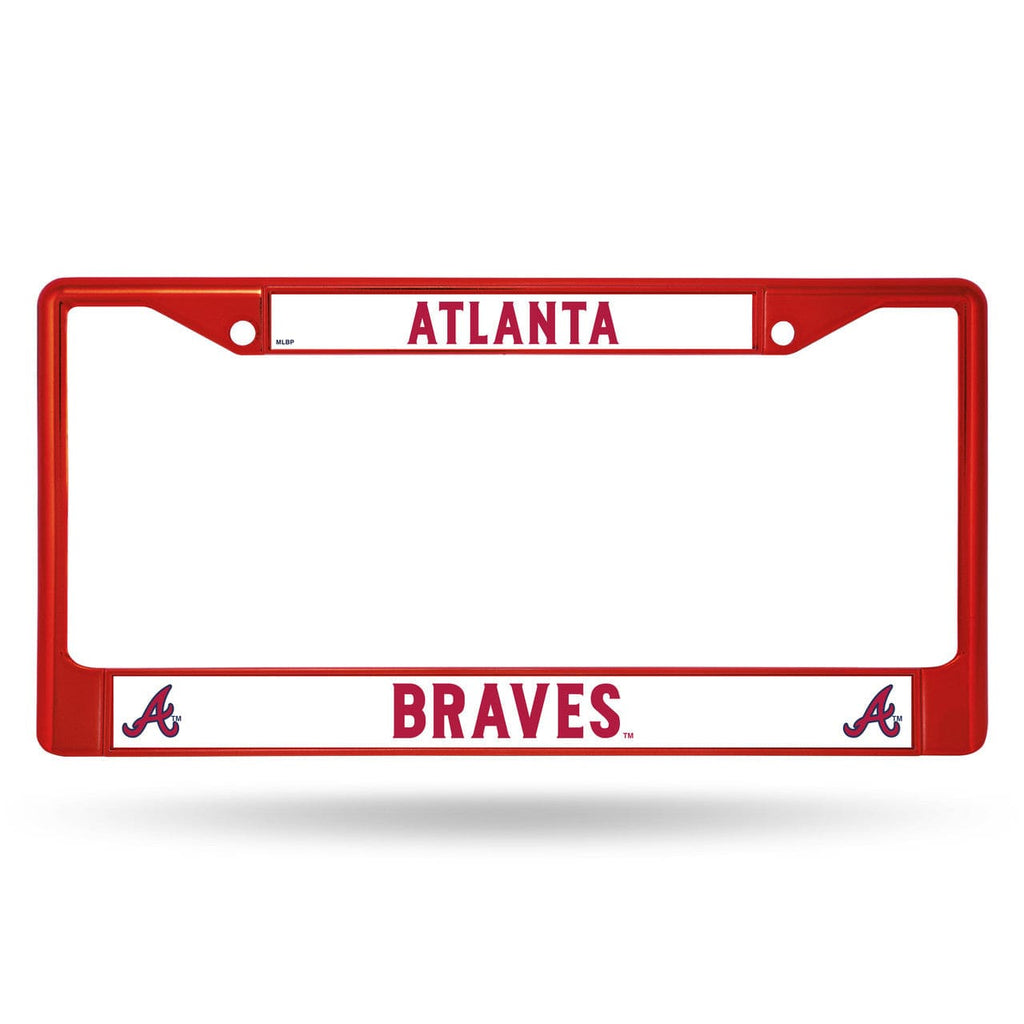 License Frame Metal Atlanta Braves License Plate Frame Metal Red 094746965761
