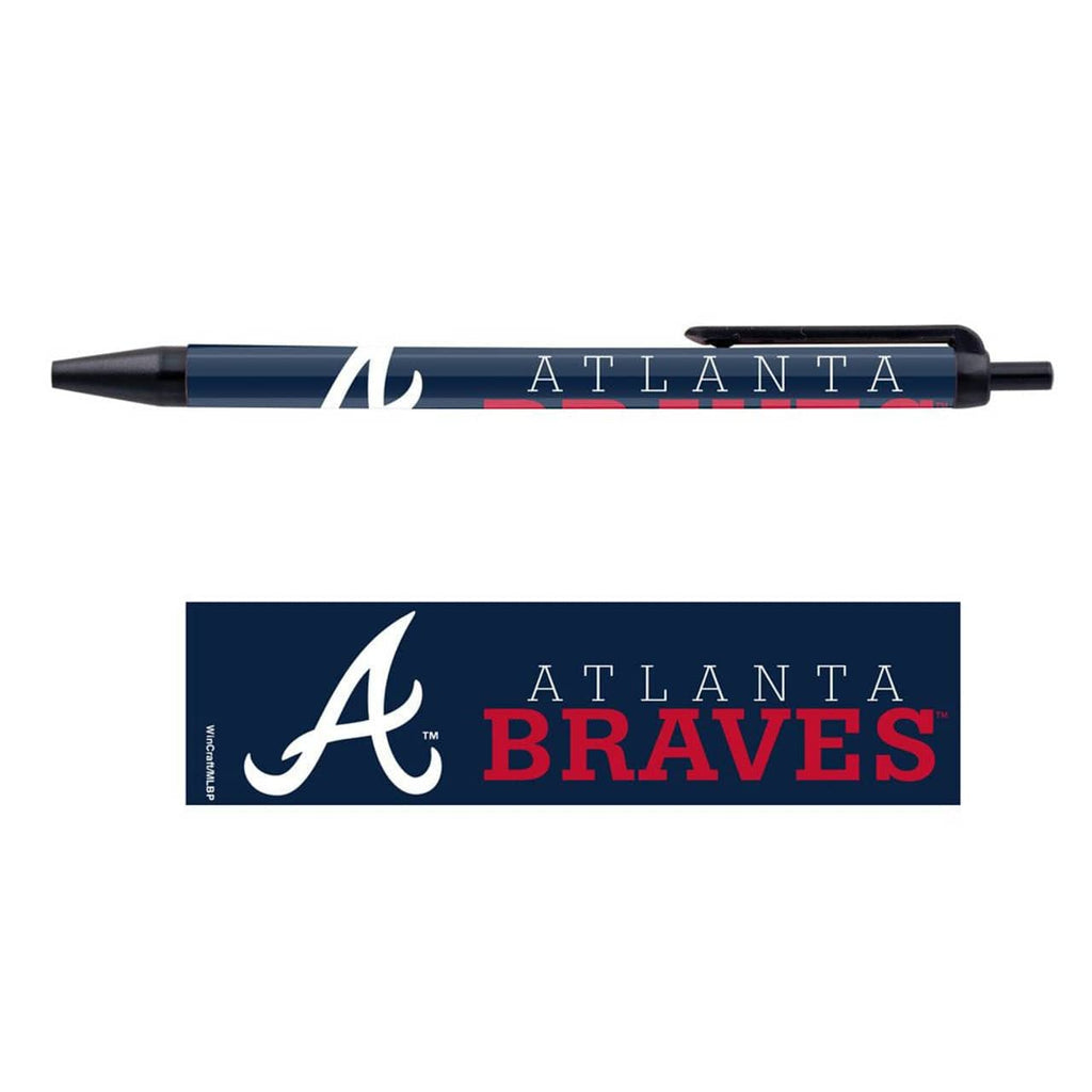 Pens Click Style 5 Pack Atlanta Braves Pens 5 Pack 032085656544