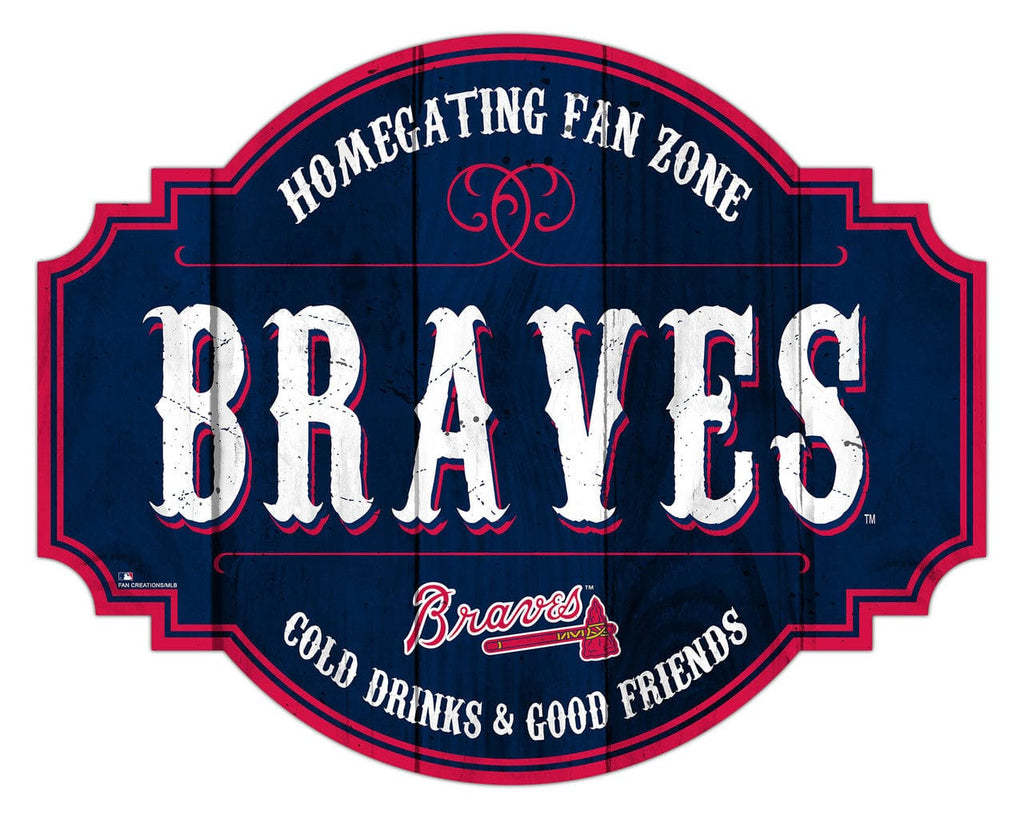 Signs Atlanta Braves Sign Wood 12 Inch Homegating Tavern 878461185365