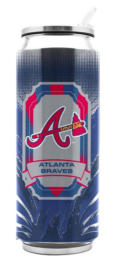 Drink Can 16.9 Steel Thermo Atlanta Braves Stainless Steel Thermo Can - 16.9 ounces - Special Order 094131071329