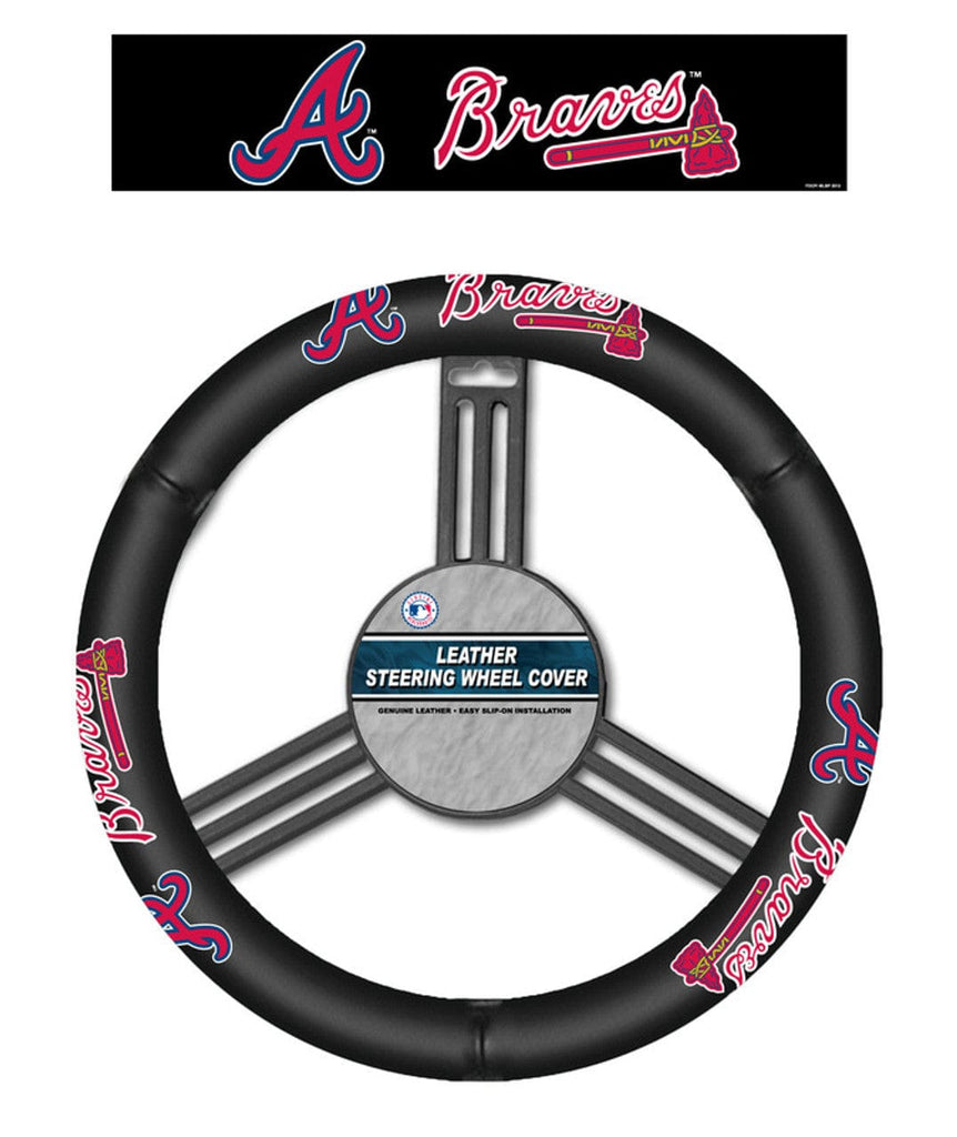 Atlanta Braves Atlanta Braves Steering Wheel Cover Leather CO 023245681155