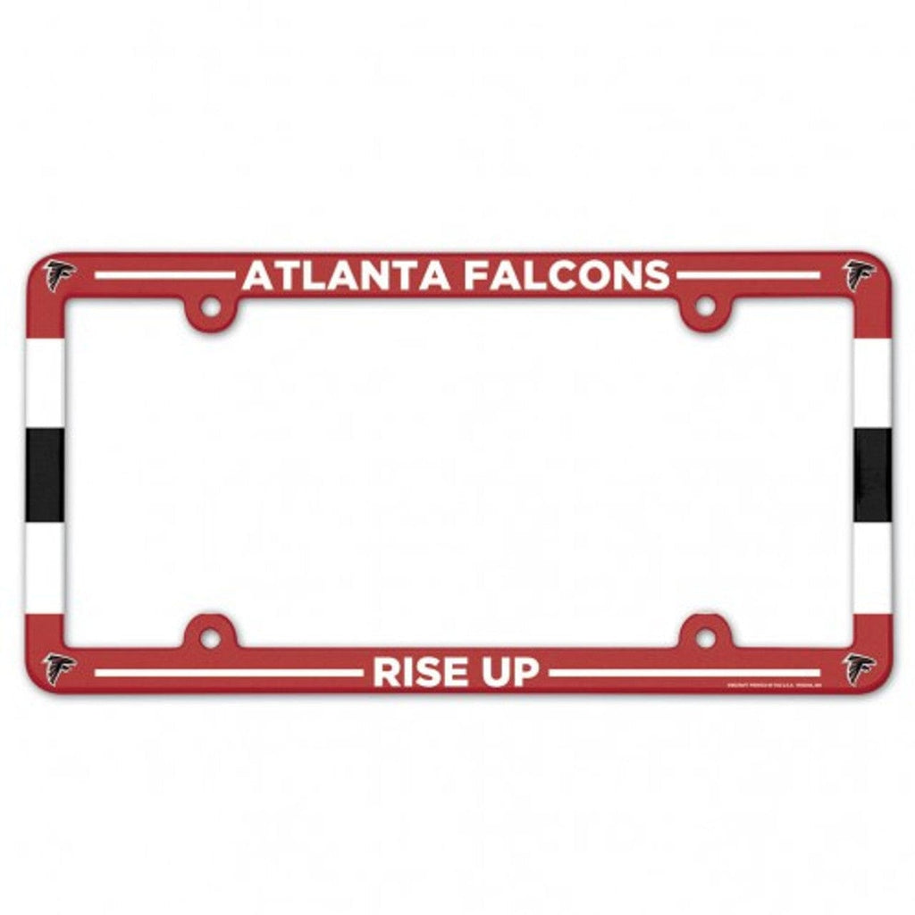 License Frame Plastic Atlanta Falcons License Plate Frame Plastic Full Color Style 032085913012