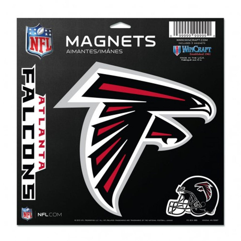 Magnet 11x11 Die Cut Set of 3 Atlanta Falcons Magnet 11x11 Die Cut Vinyl 032085380005