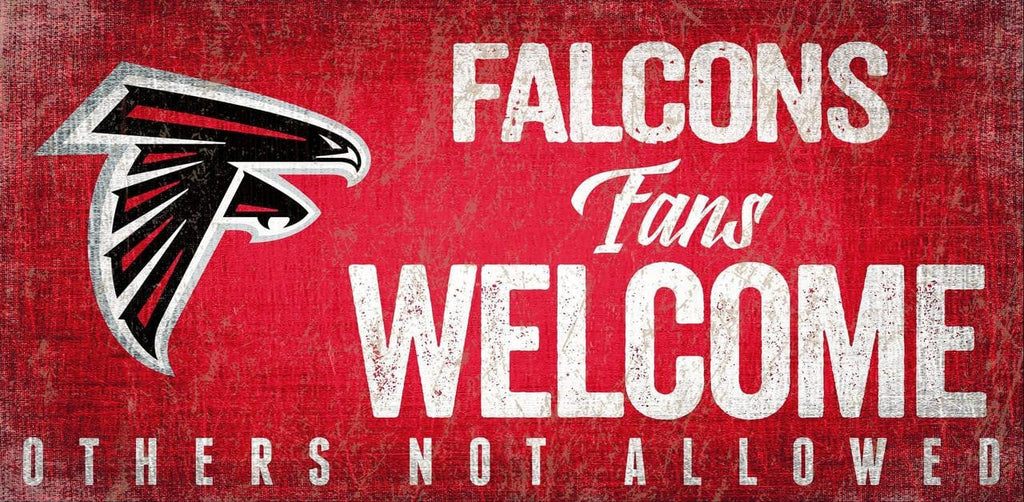 Sign 12x6 Fans Welcome Atlanta Falcons Wood Sign Fans Welcome 12x6 878460152528